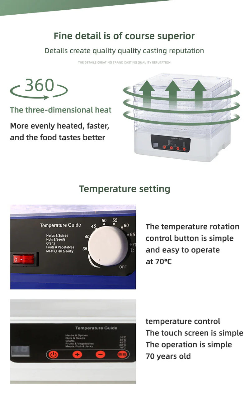 Compact Food Dryer for Home Use Dehydrated Pet Snacks Air Drying Machine