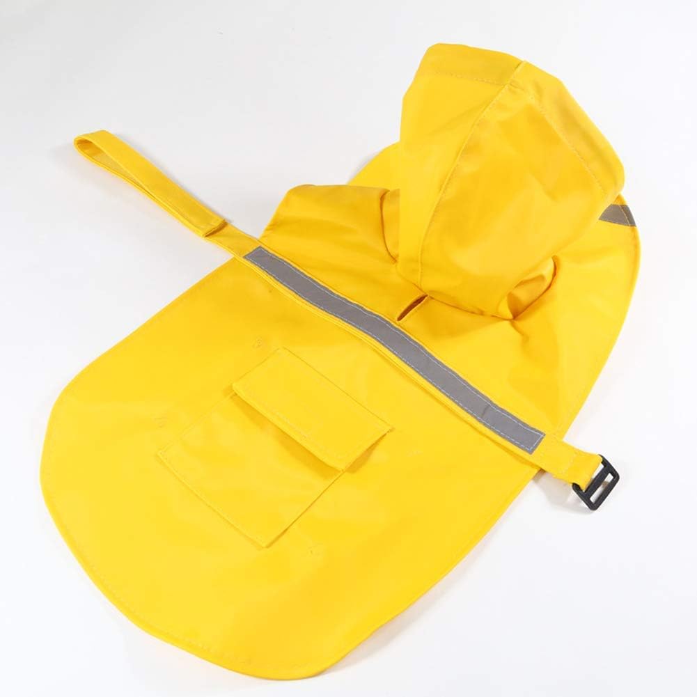 Dog Raincoats with Reflective Strip Hoodie, Poncho Jacket for Large Dogs