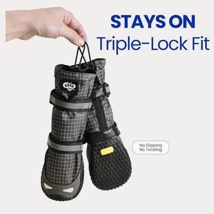 Dog Rain Shoes with Anti-Slip Natural Rubber Soles Size 2