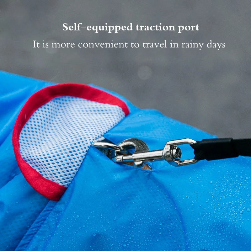 Stay Dry in Style: Waterproof Dog Raincoat with Reflective Features and Adjustable Hood for Large Breeds
