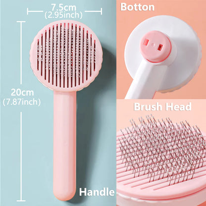 Pet Cat Brush Dog Comb Self Cleaning Slicker Brush for Cat Dog Hair Removes Tangled Pet Hair Massages Comb Cats Accessories